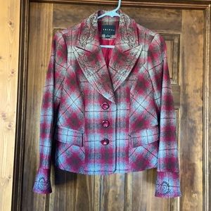 Tribal wool plaid Jacket